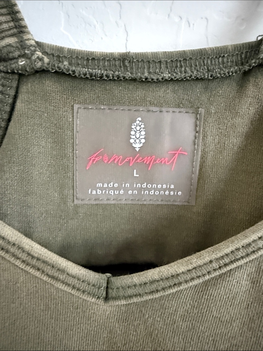 Free People Movement Hot Shot onesie in olive green Sz L - Picture 4 of 6